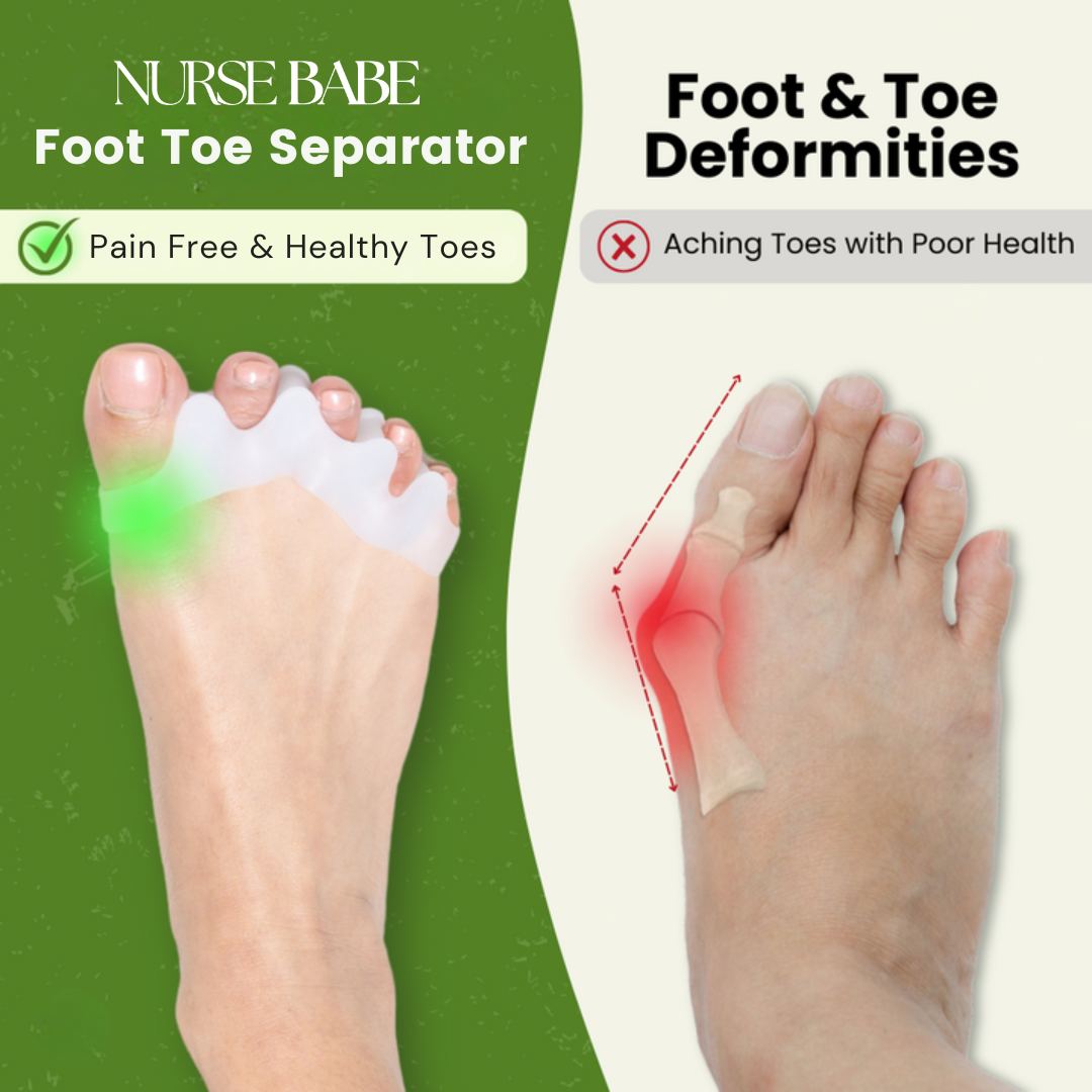 Foot Toe Separator - Achieve Healthy Toes, Correct Bunions, Hammer Toes, and Relieve Foot Pain