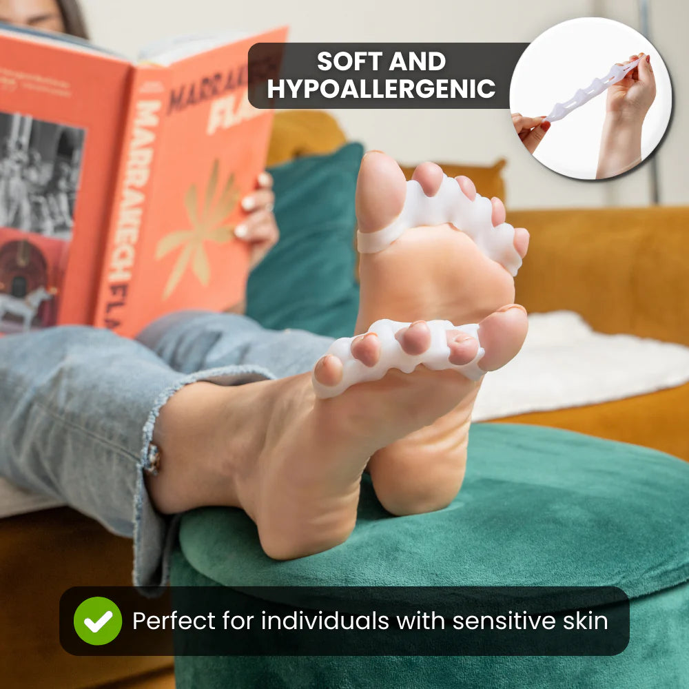 Foot Toe Separator - Achieve Healthy Toes, Correct Bunions, Hammer Toes, and Relieve Foot Pain