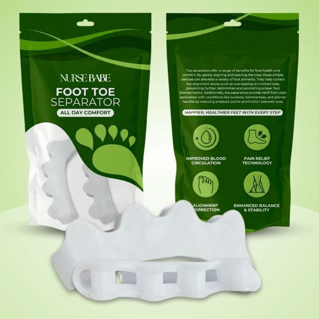Foot Toe Separator - Achieve Healthy Toes, Correct Bunions, Hammer Toes, and Relieve Foot Pain